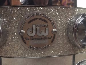 DW Edge Collectors Series Brass Maple 5 x 13 Snare Silver Sparkle Finish
