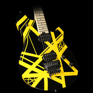 EVH Wolfgang Special Electric Guitar Striped Black and Yellow