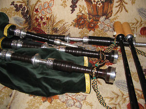 McCallum AB4FNC engraved nickel Bagpipes