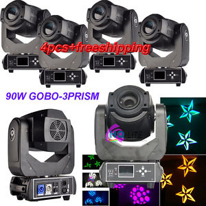 4PCS 3PRISM HOTSALES LED 90W Spot Gobo WASH Moving Head Light Stage DJ Lighting