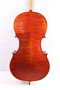 HANDAMDE Top grade 4/4 Cello Bow+Bag+Case+Bridge-Flamed 4/4 CELLO #654