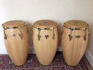 LP LATIN PERCUSSION CLASSIC MODEL WOOD CONGA, QUINTO, TUMBA SET DRUM with LP Bag