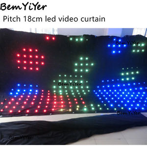 P18cm 3*6m led video screen/curtain/motion drape/DMX/Remote/SD/DJ Backdrop/shows