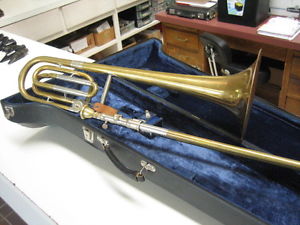 SUPERB HIRSBRUNNER GERMAN STYLE Bb/F TROMBONE