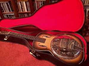 Vintage DOBRO Model 19 ANGELUS USA 1930s Round Neck Resonator Acoustic