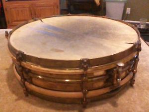 Engraved Ludwig Super Sensitive? Standard? Brass Vintage Snare Drum cob nob 193?