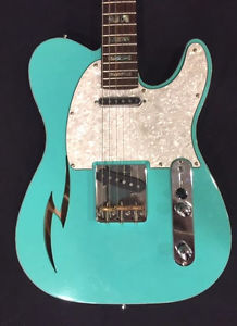 TELE THINLINE STYLE NIKITA GUITAR ALDER BODY SEAFOAM GREEN ROSEWOOD NECK