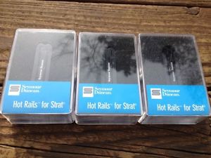 NEW Seymour Duncan SHR-1 Strat Hot Rails Set Black 2x SHR-1n / 1x SHR-1b