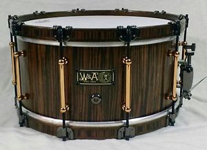Walberg and Auge Snare Drum - 7 x 14 Macassar Ebony Veneer