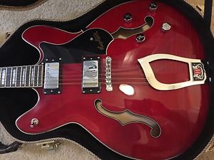 Hagstrom Viking Deluxe 12 String VIKDLX12-WCT Wild Cherry Mint w/case