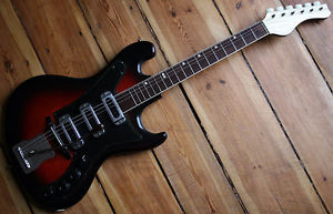VERY RARE VINTAGE 1960s PERLGOLD MADE IN FORMER EAST GERMANY ELECTRIC GUITAR