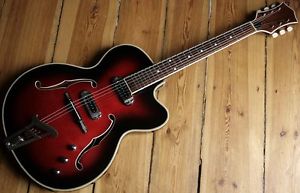 VINTAGE 70s MUSIMA THINLINE MIT 2 SIMETO PICKUPS ES MODEL MADE IN THE FORMER GDR