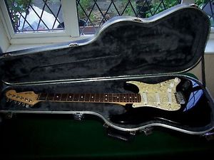 Fender Strat Plus Deluxe USA Electric Guitar A Rare Mystic Black Stratocaster