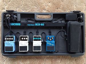 Boss BCB-60  Boss CH-1  Boss NS=2  Boss DD-3  Boss BD-2  Dunlop Cyrbaby Wah