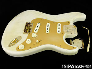 Fender Custom Shop Postmodern Relic Stratocaster LOADED BODY Strat Blonde + Gold
