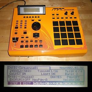 CUSTOM Akai MPC 2000XL SE2 w/YELLOW LEDs BLACK PADS 1GB CF Drive MAX RAM RARE