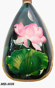 Antonio-Lotus Oil Painting&Mop Inlay Classical Bowl Back Mandolin-Hard Case 4636