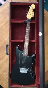 Vintage 1978 Fender Musicmaster Guitar Black With Original Case
