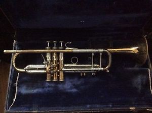 1DAY EARLY ELKHART #34xxx VINTAGE BACH STRADIVARIUS Bb TRUMPET 37 CORP. & CASE $