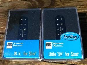 NEW Seymour Duncan JB Jr & Little 59 Strat Pickups Black 11205-16-B_11205-21-B