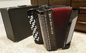 Weltmeister 5 Row Button Chromatic Black Accordion Romance 874