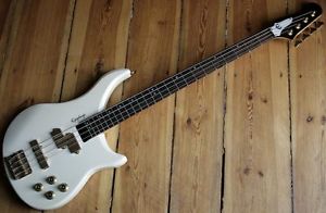 TOP ORIGINAL 1992 EPIPHONE EBM-4 ELECTRIC BASS SWEPT-C SHAPE BODY RECESSED INPUT