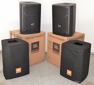 TWO - JBL PRX710 1500W 10" Powered Speakers & Yamaha MG06X Mixer - AWESOME!!!!!!
