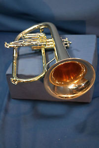 Bach Stradivarius 183 Flugelhorn with Gold Brass Bell in great condition 183G