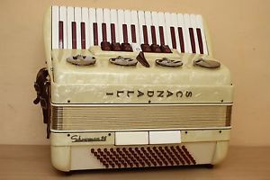 Scandalli Vintage LMM Accordion 96 bass Polifonico Showman Fisarmonica + Case