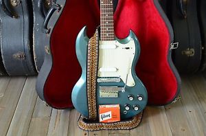 Vintage 1966 Gibson Melody Maker D SG body Pelham Blue custom color with case