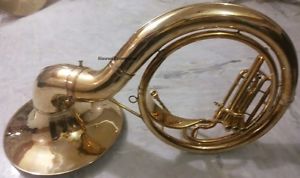 SOUSAPHONE TUBA HORN JUMBO BIGGEST SIZE 25 INCHABRASS POLISH WITH CASE & MOUTHPC