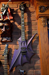 NOS Roman Rockingbat Specialty Model Matte Purple & Black Electric Guitar w/Case