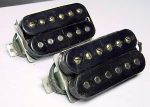 1969 Gibson T-Top Pickup Set W/ Gold Screws- Les Paul Custom Es345 Es355 Patent