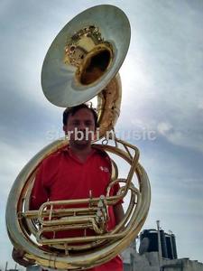 Sousaphone 25" Bell Big Jumbo Size in Brass Gold Lacquer With Free Box & Mouthpc