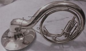 SOUSAPHONE TUBA HORN JUMBO BIGGEST SIZE 25 INCH CHROM POLISH WITH CASE & MOUTHPC