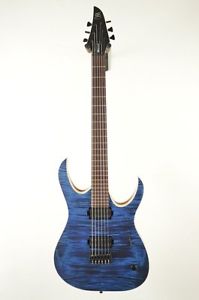 Mayones Duvell 6 TRANS BLUE FLAMED MAPLE top Gorgeous Guitar!