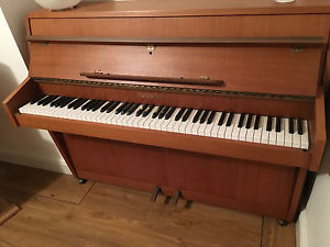 ZENDER Kadette upright Piano WALNUT with stool. c1970 Made in England