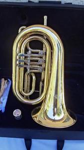 Rare Brass Rotary Bass Flugelhorn Trumpet in C Berkeley Wind Euphonium Baritone