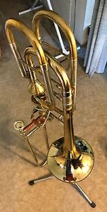 Bach Stradivarius 50B Bass Trombone Thayer Valve w/case & stand