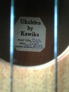 SALE Early Handmade David Hurd Kawika Koa Vintage Soprano Ukulele 1989 'Mickey'