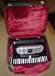 SCANDALLI PIANO ACCORDION, 120 BASS, FULL SIZE, IMPERIO IX, W/ CASE, EXCELLENT C