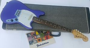 Original vintage 1969 Fender MusicMaster guitar, rare purple.