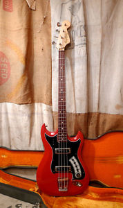1960's Hagstrom IIB Bass Guitar Red Vintage
