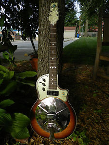 National ResoLectric Sunburst Single Cone Guitar #895 with a P90 & Piezo pickup