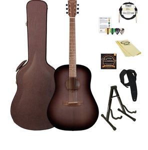 Bedell Blackbird Vegan Series Dreadnought Acoustic Electric Guitar & Accessories
