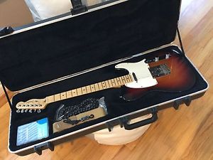 Upgraded Fender Telecaster American Standard Electric Guitar Tricolor Maple neck