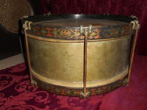 Antique snare drum Prussian snare drum, 1880's-1890's,rod tension snare drum