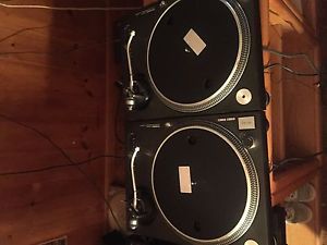 Two Technics SL1200MK2 DJ Turntable - LIMITED Black Pair MINT CONDITION!!!