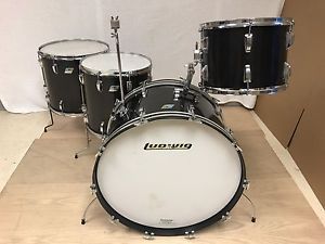 VINTAGE LUDWIG BLACK CORTEX 1970’s BONHAM SIZES Drum Kit