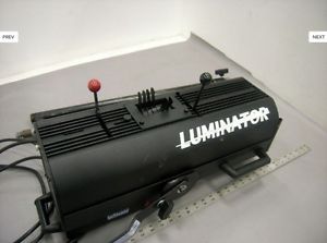 MATCHED PAIR OF ALTMAN "LUMINATOR" FOLLOWSPOT LUMINAIRES with traveling case